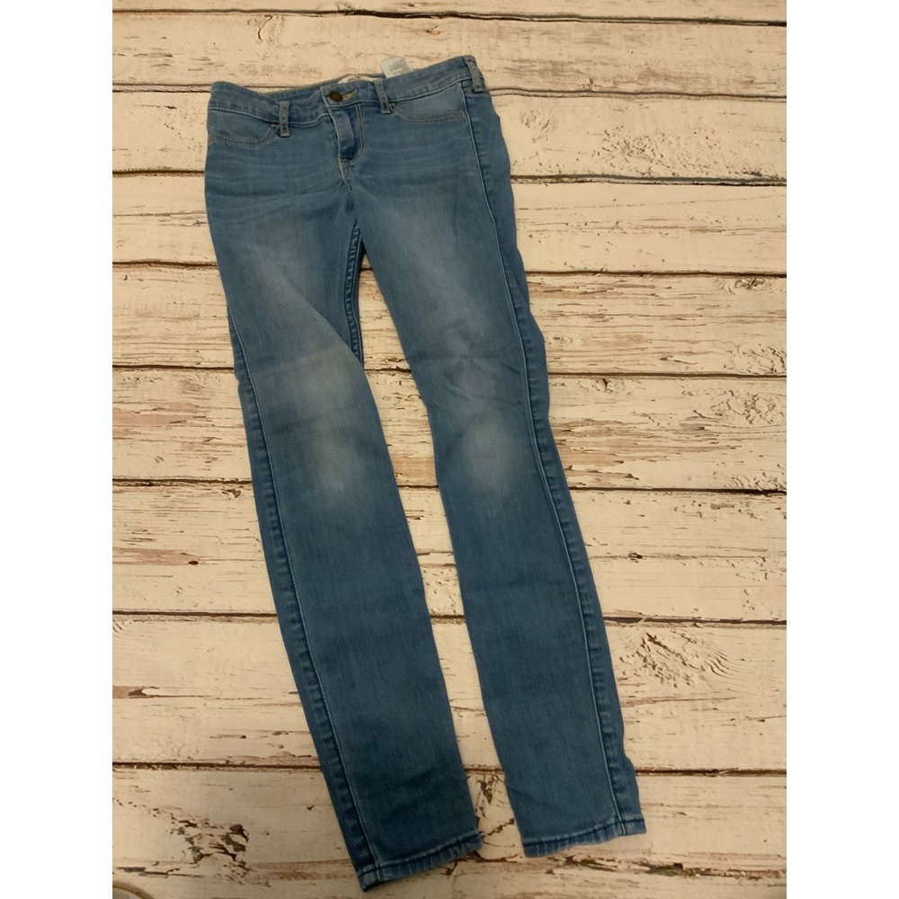 Hollister California Light Wash Skinny Jeans W24 L27 0S Blue Low Rise Denim
